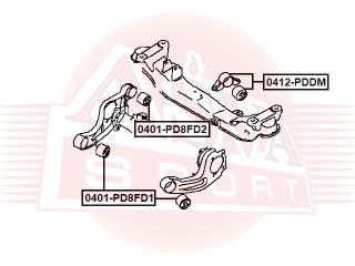 Сайлентблок MITSUBISHI DELICA PD8W 4M40