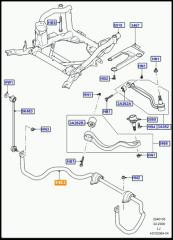 Стабилизатор поперечной устойчивости передний Land Rover Range Rover 2006 контрактная Стабилизатор поперечной устойчивости передний Land Rover Range Rover 2006