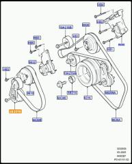 Натяжитель ремня генератора Land Rover Range Rover 2006 контрактная Натяжитель ремня генератора Land Rover Range Rover 2006