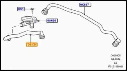 Трубка картерных газов Land Rover Range Rover 2006