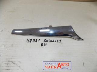 Запчасть молдинг решетки радиатора передний правый Hyundai Solaris 1 2013