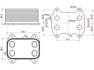 Запчасть радиатор масляный SKODA Fabia 2007-2023