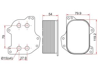 Запчасть радиатор масляный SKODA RAPID 2012-2023