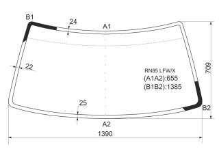Запчасть стекло лобовое переднее TOYOTA 4-RUNNER 1988-1995