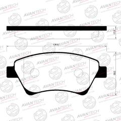 Запчасть колодки тормозные передние RENAULT Megane 2007-