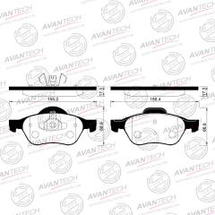 Запчасть колодки тормозные передние RENAULT Megane 2003-