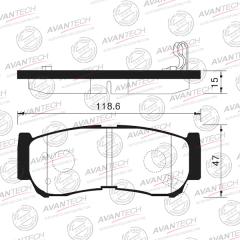 Запчасть колодки тормозные задние Ssang Yong Actyon 2005-2010