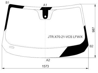 Запчасть стекло лобовое переднее Jetour X70 Plus 2020-2024
