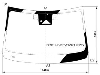 Запчасть стекло лобовое переднее FAW Bestune 2020-2024
