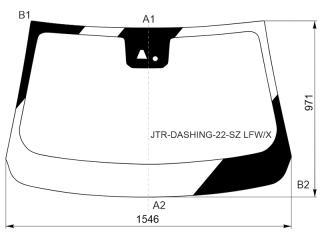 Запчасть стекло лобовое переднее Jetour Dashing 2022-2024