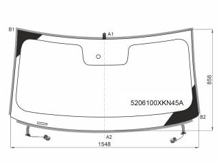Запчасть стекло лобовое переднее Haval Dargo 2022-2024