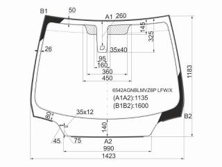 Запчасть стекло лобовое переднее Peugeot 307 2005-2008