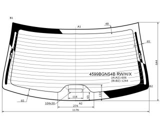 Запчасть стекло заднее заднее Datsun on-DO 2014-2019