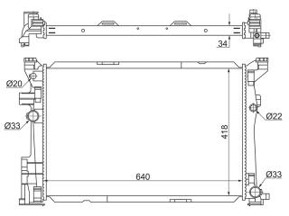 Запчасть радиатор охлаждения двигателя Mercedes-Benz A-CLASS 2012-2018