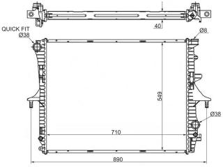 Запчасть радиатор охлаждения двигателя передний Porsche Cayenne 2002-2010