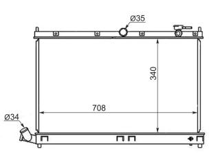 Запчасть радиатор охлаждения двигателя передний BYD Flyer 2005-2008