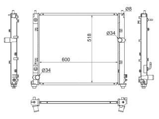 Запчасть радиатор охлаждения двигателя Cadillac CTS 2007-2015