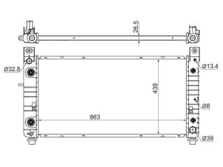 Запчасть радиатор охлаждения двигателя Chevrolet TAHOE 2006-2014