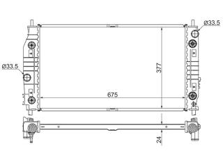 Запчасть радиатор охлаждения двигателя Chrysler 300M 1998-2004