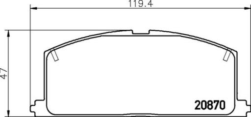 Запчасть колодки тормозные передние DAIHATSU ALTIS 1996-2001