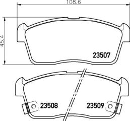 Запчасть колодки тормозные передние DAIHATSU MOVE 2002-2011