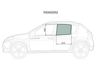 Запчасть стекло заднее заднее левое Renault Sandero 2008-2014