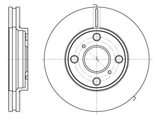Диск тормозной передний Toyota Probox GBrake GR20172