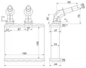 Радиатор отопителя Avenir AWC34 CD20