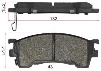 Запчасть колодки MAZDA FAMILIA