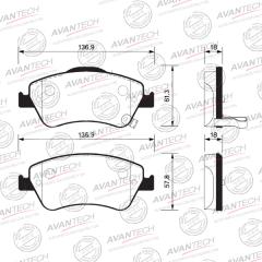 Запчасть тормозные колодки переднее