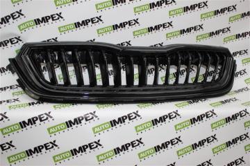 Решетка радиатора тюнинг (Черный глянец) Skoda RAPID 2020-