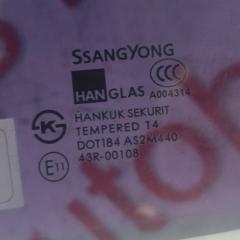 Стекло двери левое заднее SsangYong Rexton RJN D27DTP 43R00108 3 ракурс