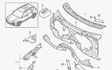 Панель телевизор передний Porsche Cayenne