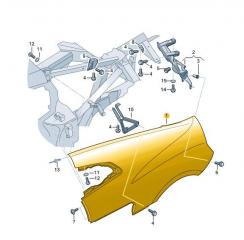 Запчасть боковина задняя левая Audi R8 2023
