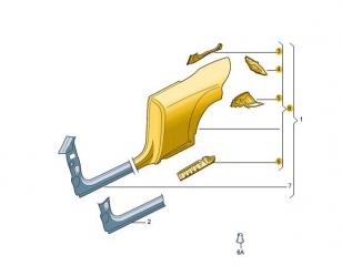 Запчасть боковина задняя левая Audi TT 2006-2010