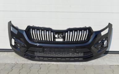 Запчасть бампер в сборе с решеткой радиатора передний Skoda Kodiaq 2 Б/У Бампер в сборе с решеткой радиатора передний Skoda Kodiaq 2 Б/У