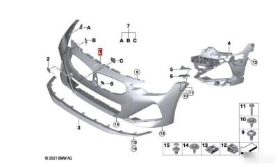 Запчасть бампер передний BMW 2 2021-2025