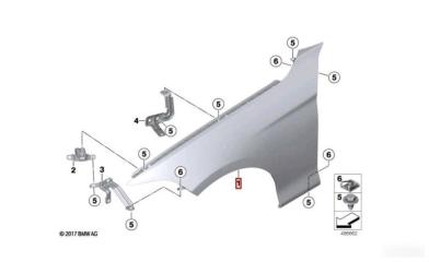Запчасть крыло переднее BMW 2