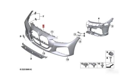 Запчасть бампер передний BMW 4 2020-2024