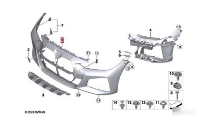 Запчасть бампер передний BMW 4 2020-2025