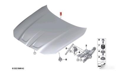 Запчасть капот передний BMW M4 2020-2025