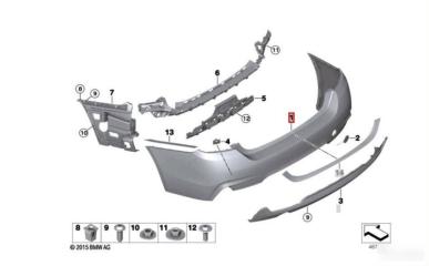 Запчасть бампер задний BMW 4 2013-2020