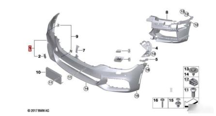 Бампер передний BMW 6 2017-2025