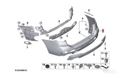 Бампер задний BMW 6 2017-2025