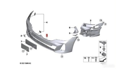 Бампер передний BMW 6 2017-2025