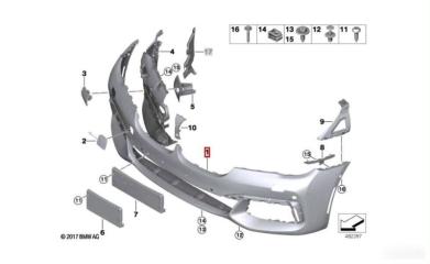 Запчасть бампер передний BMW 7 2015-2022