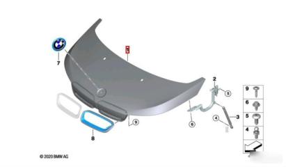 Капот передний BMW I3 2013-2022 новая Капот передний BMW I3 2013-2022