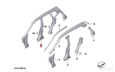 Фото запчасти боковина кузова левая BMW IX 2021-2025 новая запчасть Запчасть боковина кузова левая BMW IX 2021-2025
