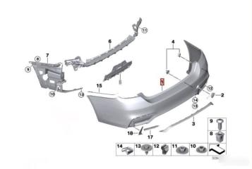 Запчасть бампер задний BMW M3