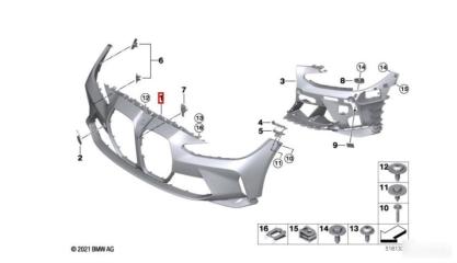 Запчасть бампер передний BMW M4 2020-2025